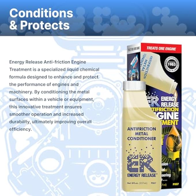 Energy Release P007 ANTI-FRICTION ENGINE TREATMENT - 8 FL. OZ. BOTTLE - Image 2